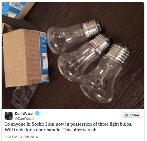 3 light bulbs for a door handle