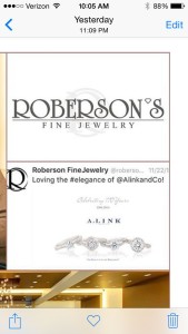 Roberson's Fine Jewelry A. Link Instagram Post